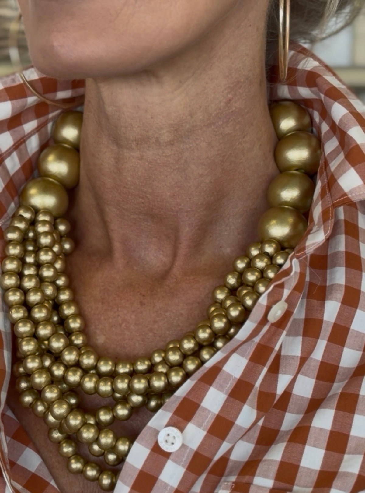 GOLD BEAD NECKLACE