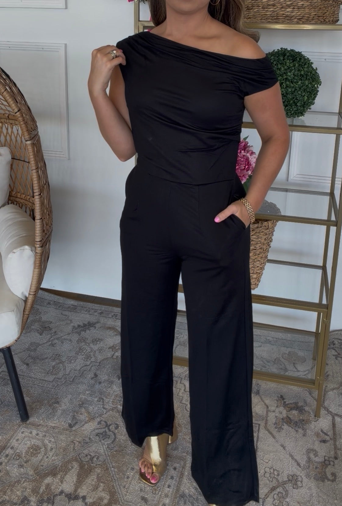 Classy Black Jumpsuit  DEAL