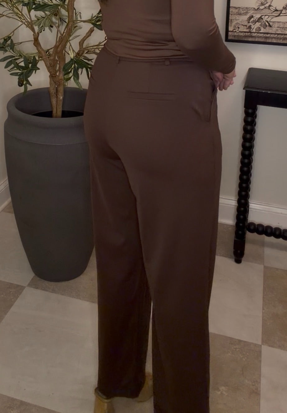 Zenana Brand Comfy Dressy Pants DEAL- Brown