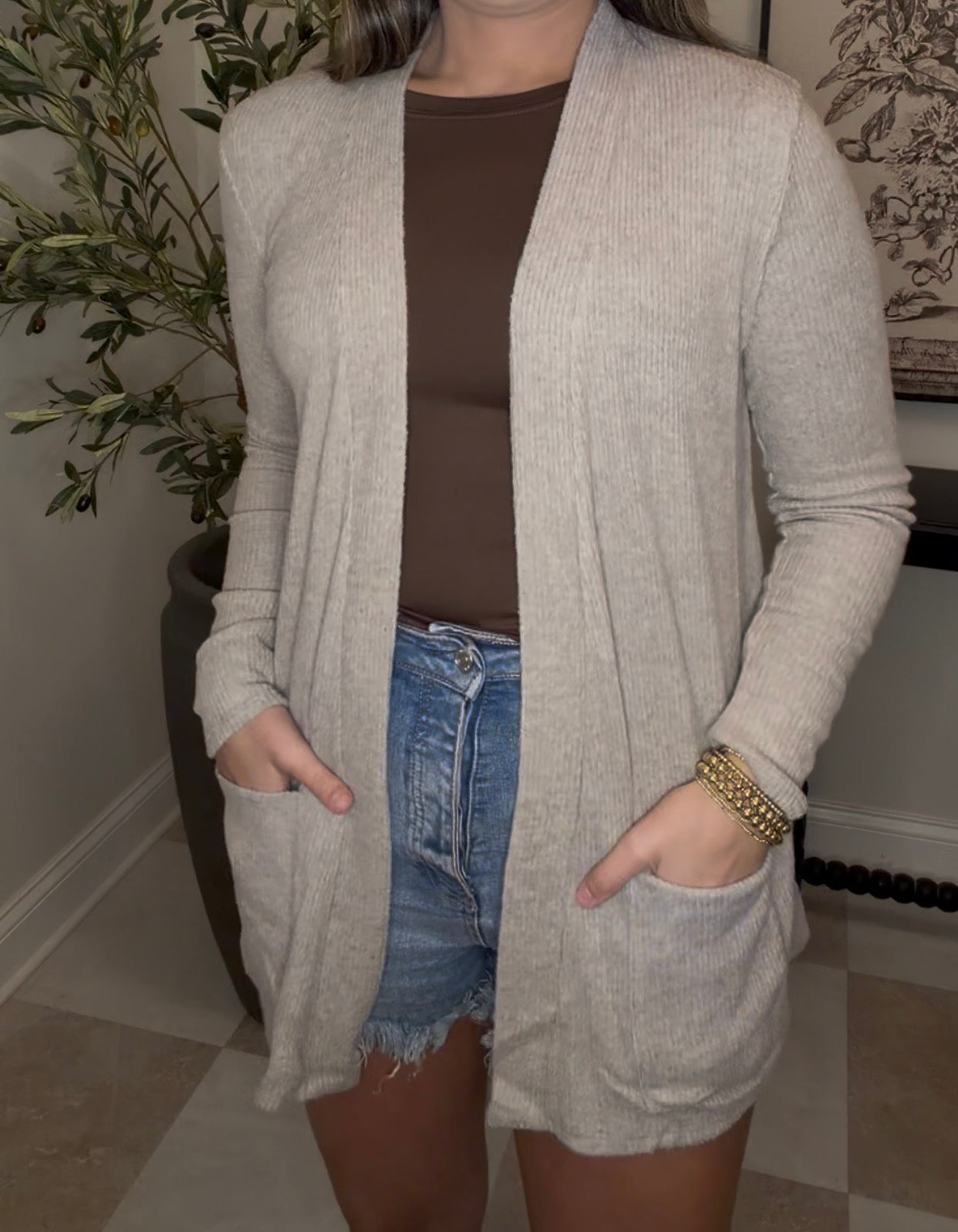 Zenana Brand Cara Cardigan DEAL- Tan