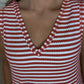 Stripe Romper Red DEAL
