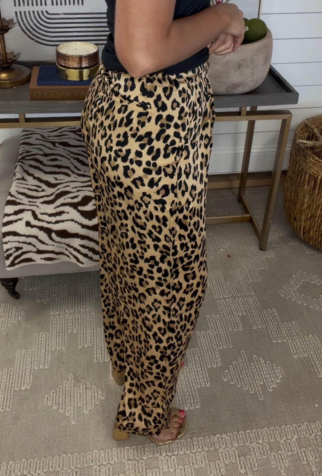 Cheetah Elastic Waist Pants DEAL