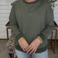 Zenana Brand Stripe Season Top DEAL- Olive
