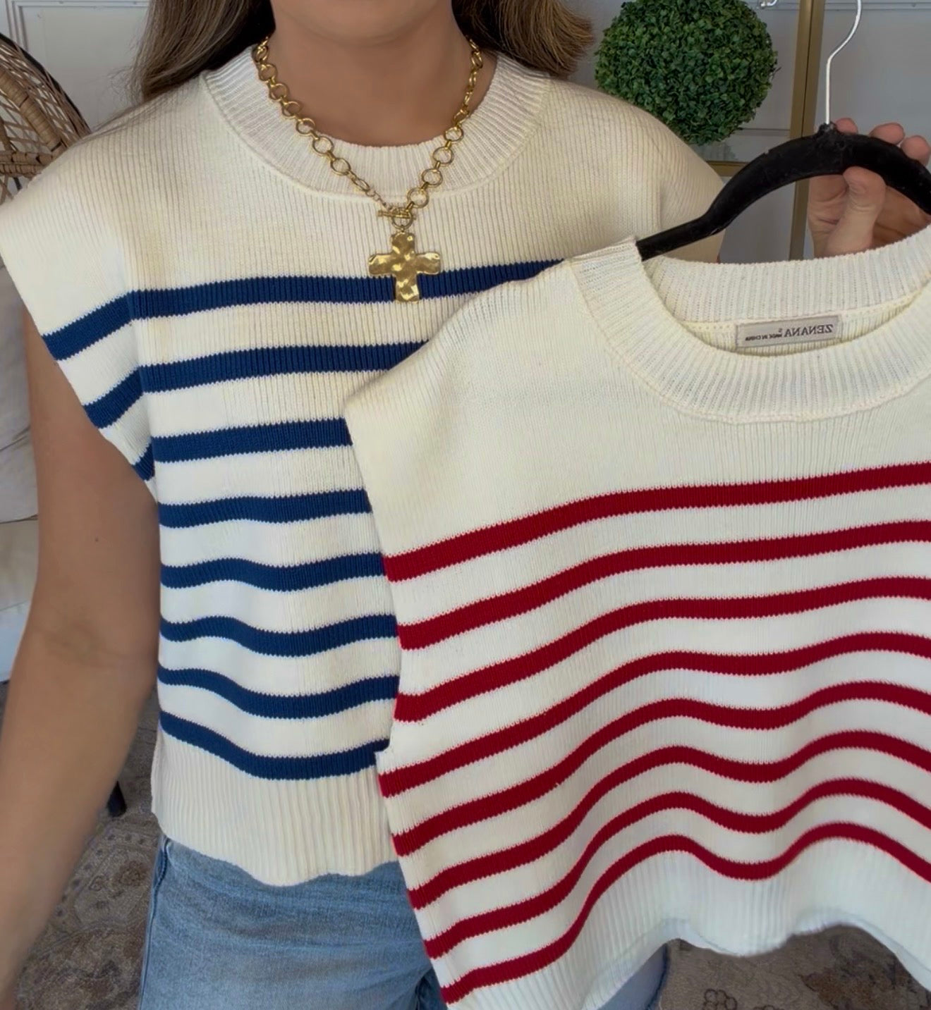 Zenana Nautical Knit 2 Colors - DEAL