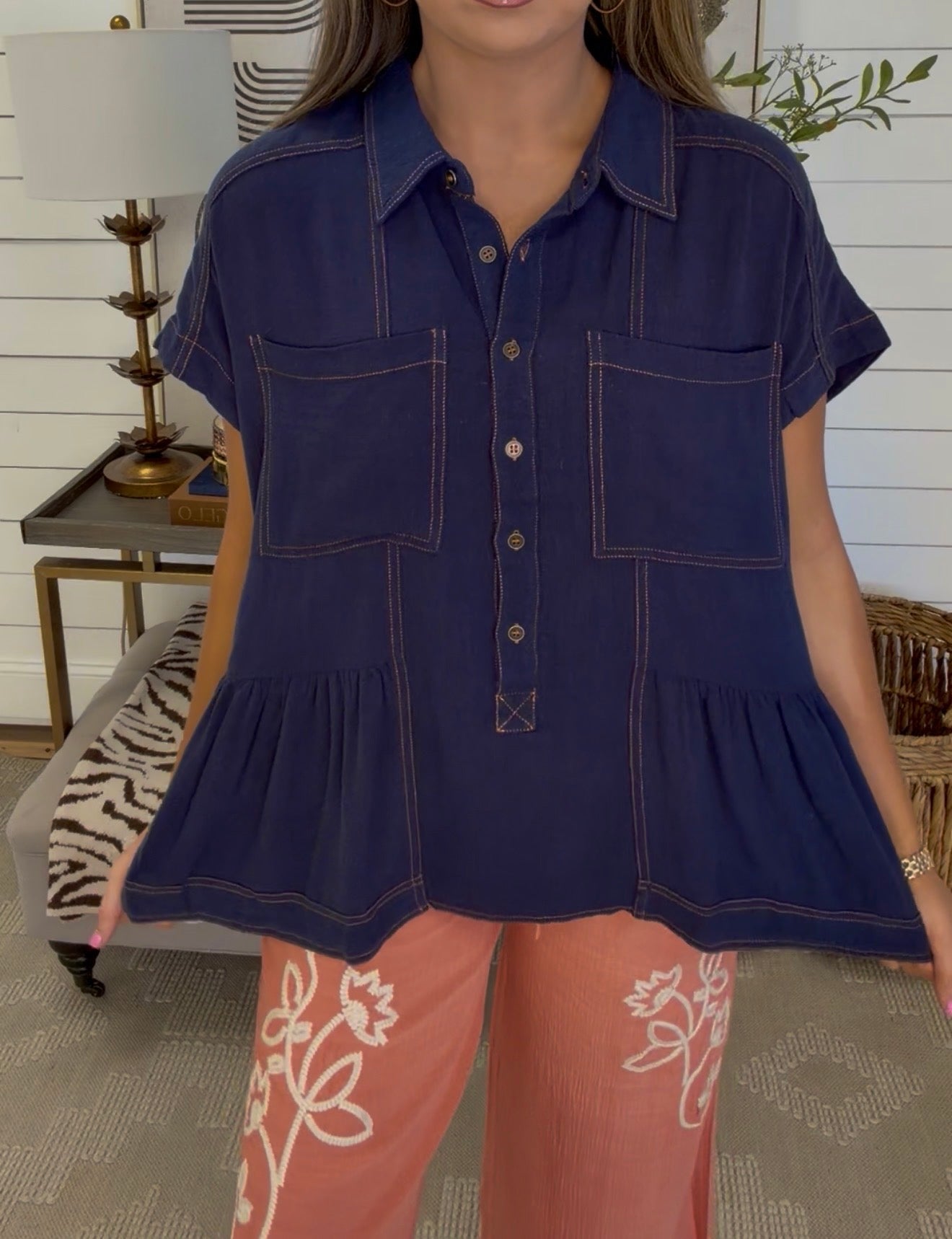 Soft Denim Blouse DEAL