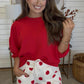 ZENANA BRAND- Red Dot Sweatpants