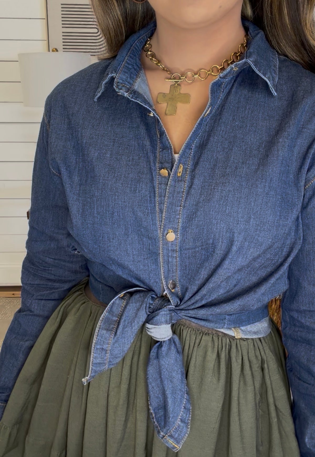 Demi Denim Staple Top  - DEAL