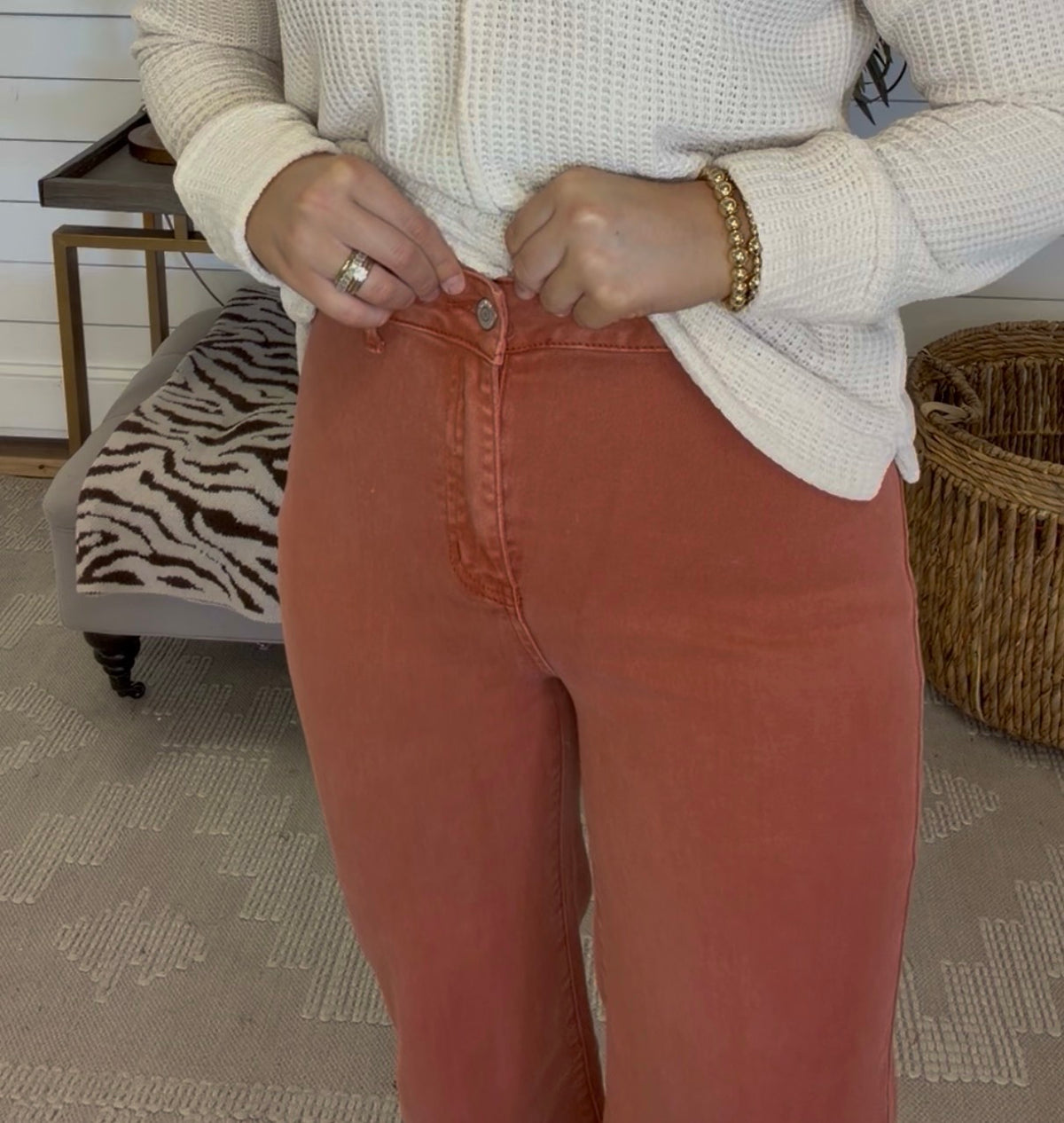 Zenana Rust Crop Jeans DEAL