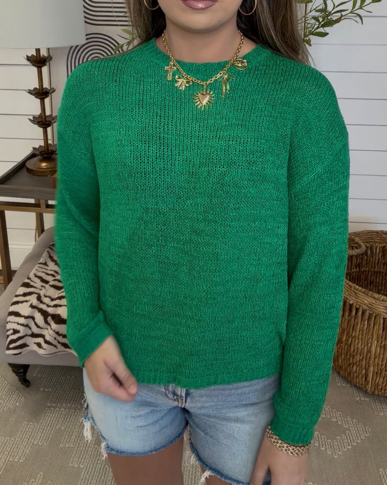 Zenana Brand Brie Top DEAL - Green