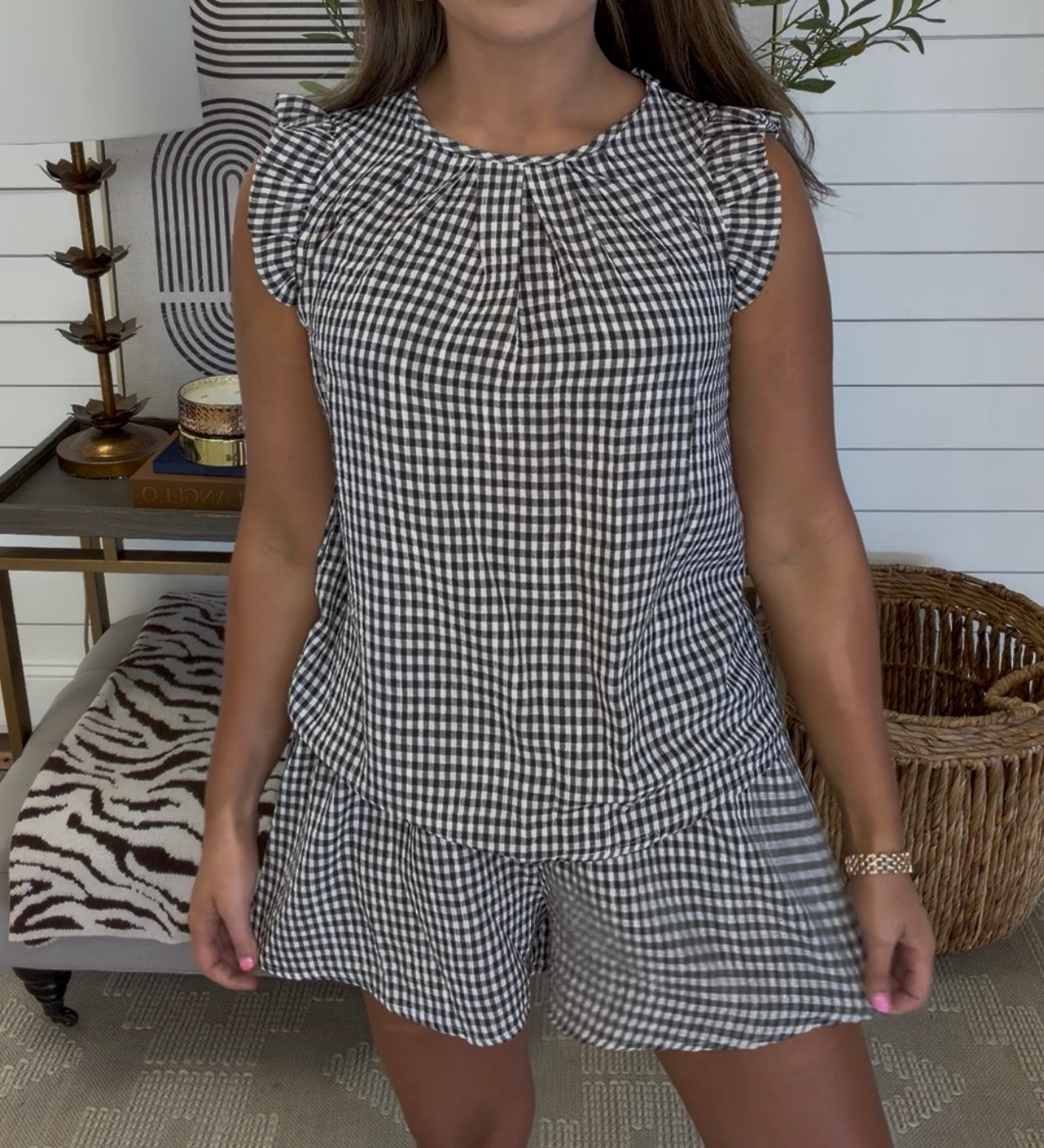 Gingham Set DEAL— Black