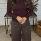 Burgundy Button Top - DEAL