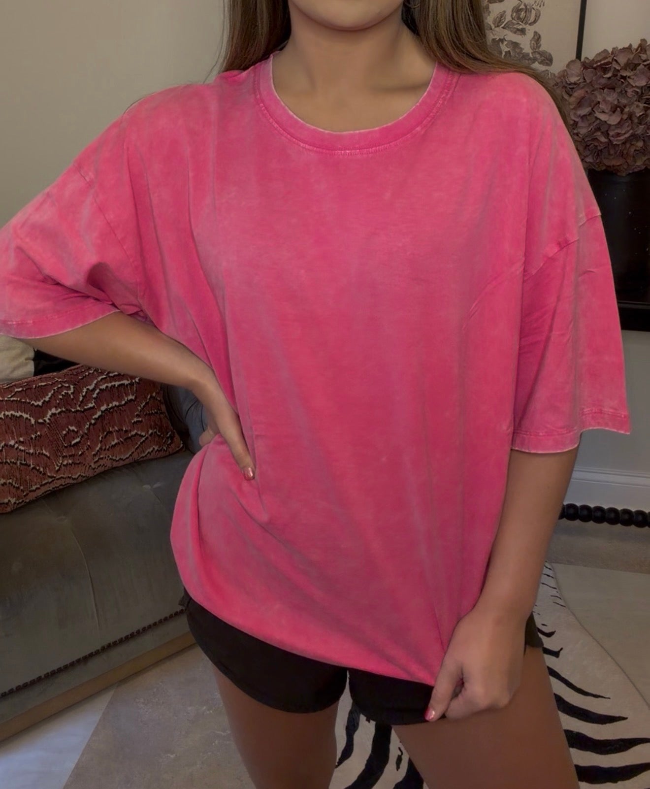 Zenana Brand Tee DEAL- Pink