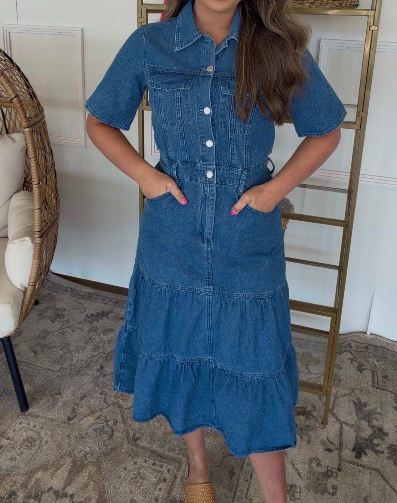 Denim Midi Dress DEAL