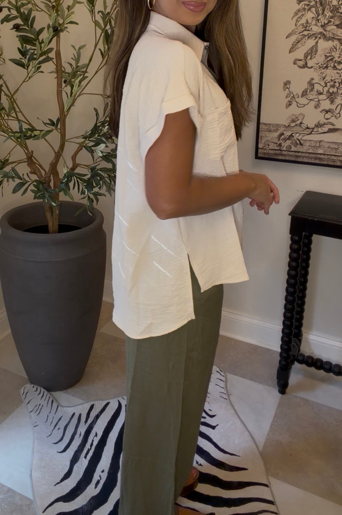Zenana Brand Olive Tie Pants DEAL