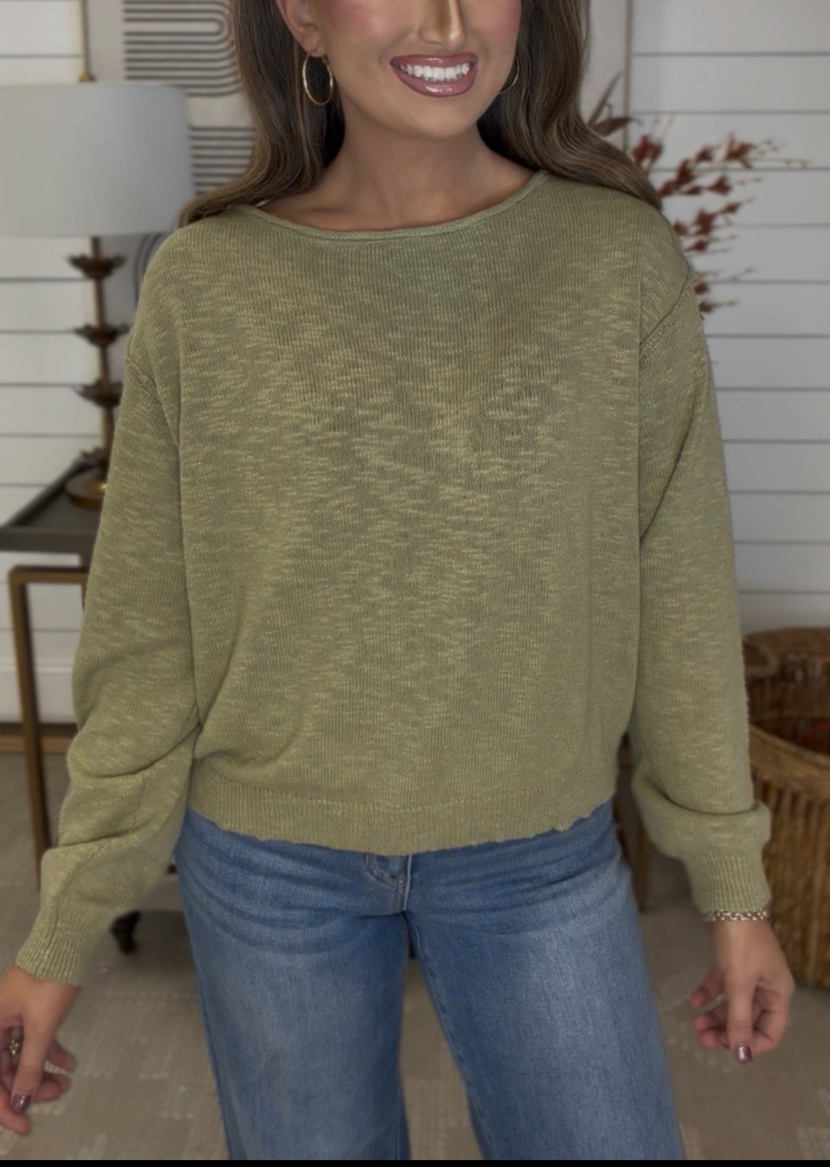Olive Love Sweater- $25 DEAL