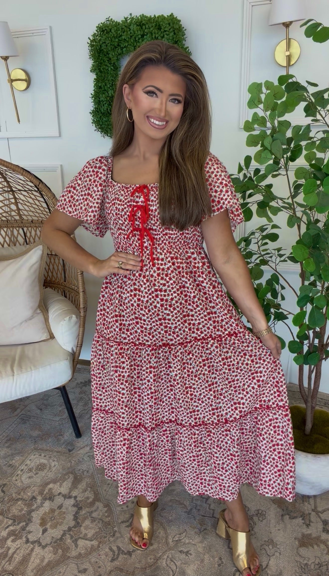 Red Bloom Dress DEAL