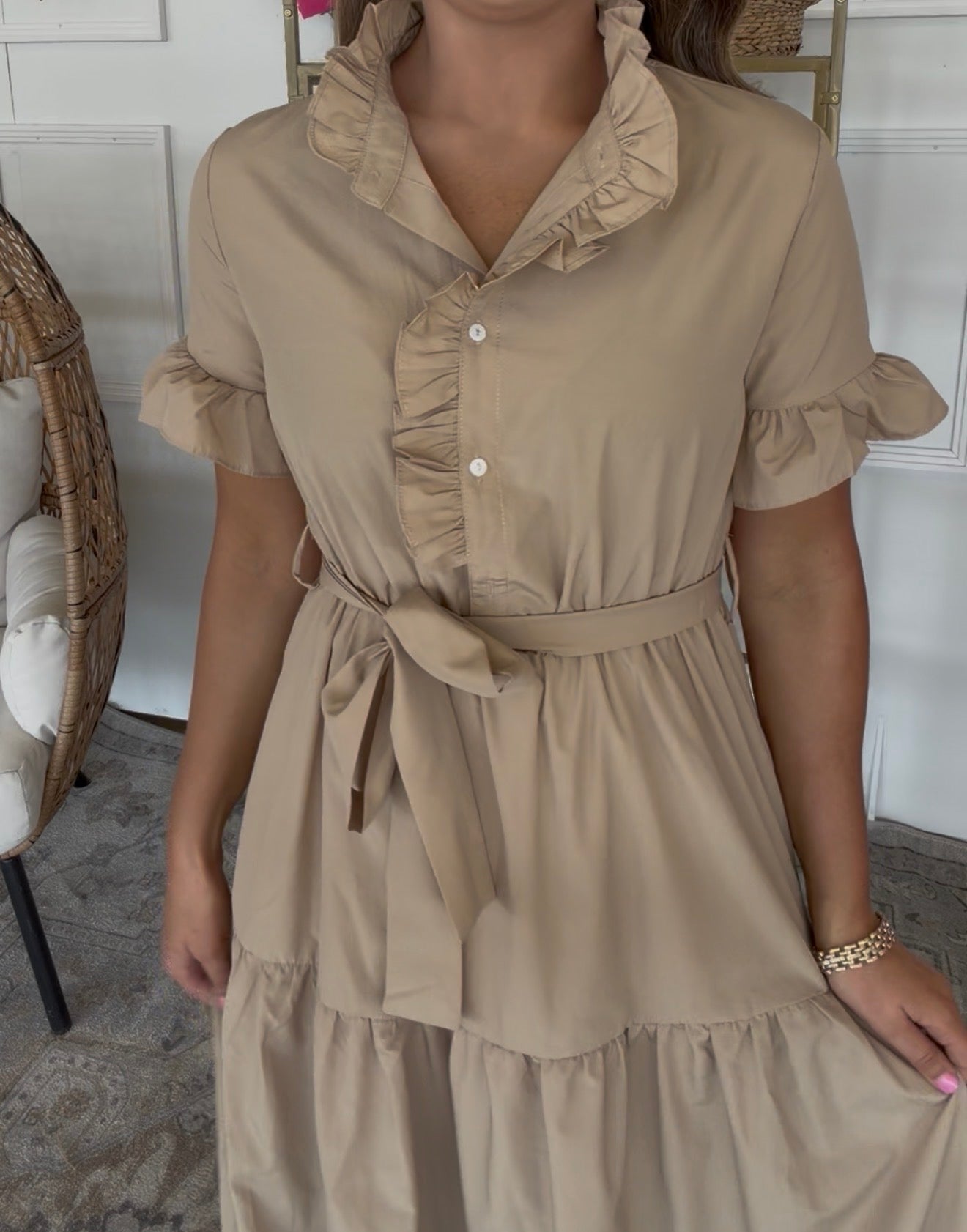 2 COLORS- Ruffle Midi Dress DEAL