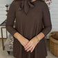 Brown Bow Tunic Top - $25 DEAL
