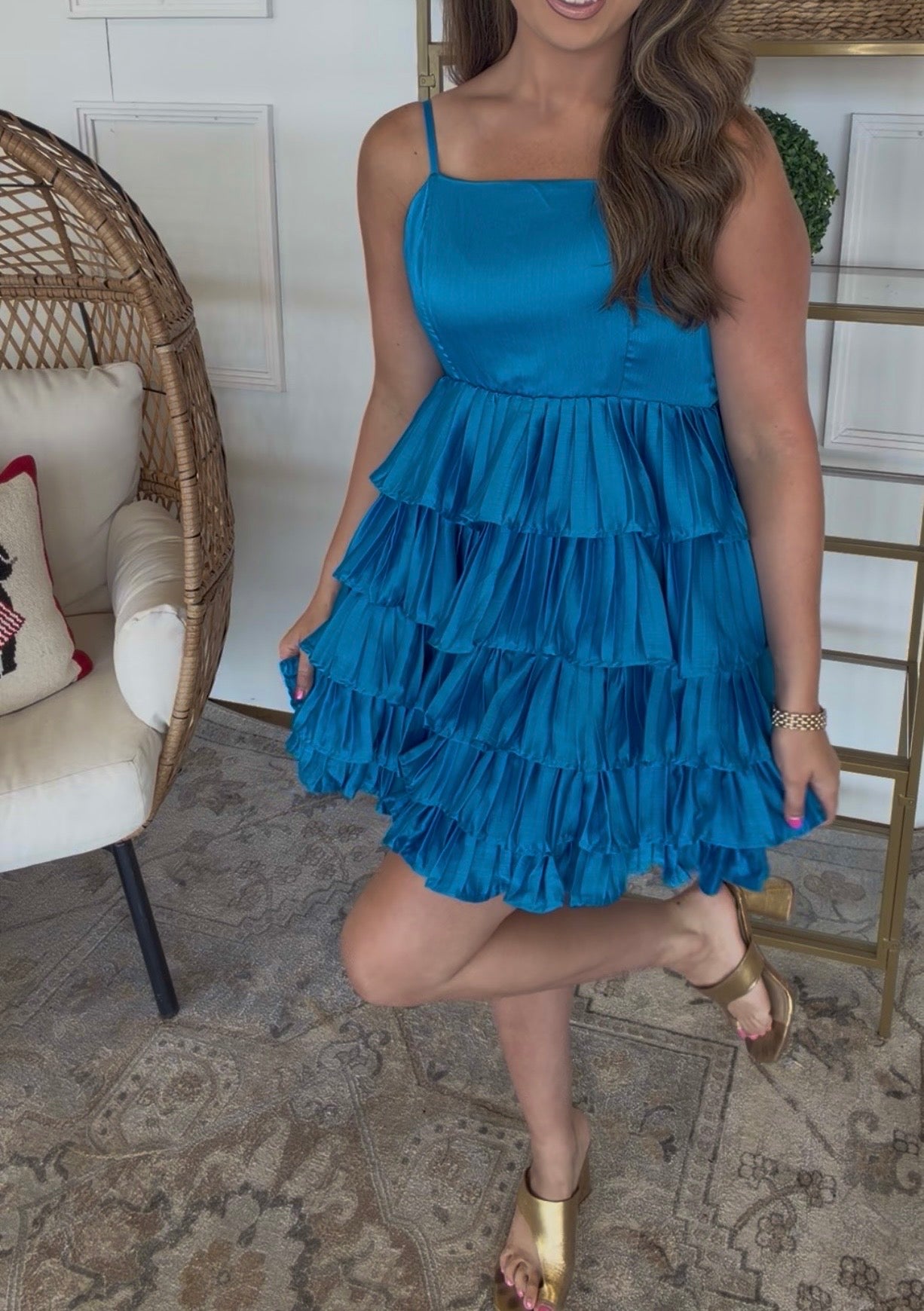 Ruffle Blue Dress DEAL