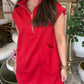 The Poised & Pretty Zenana Dress- Red