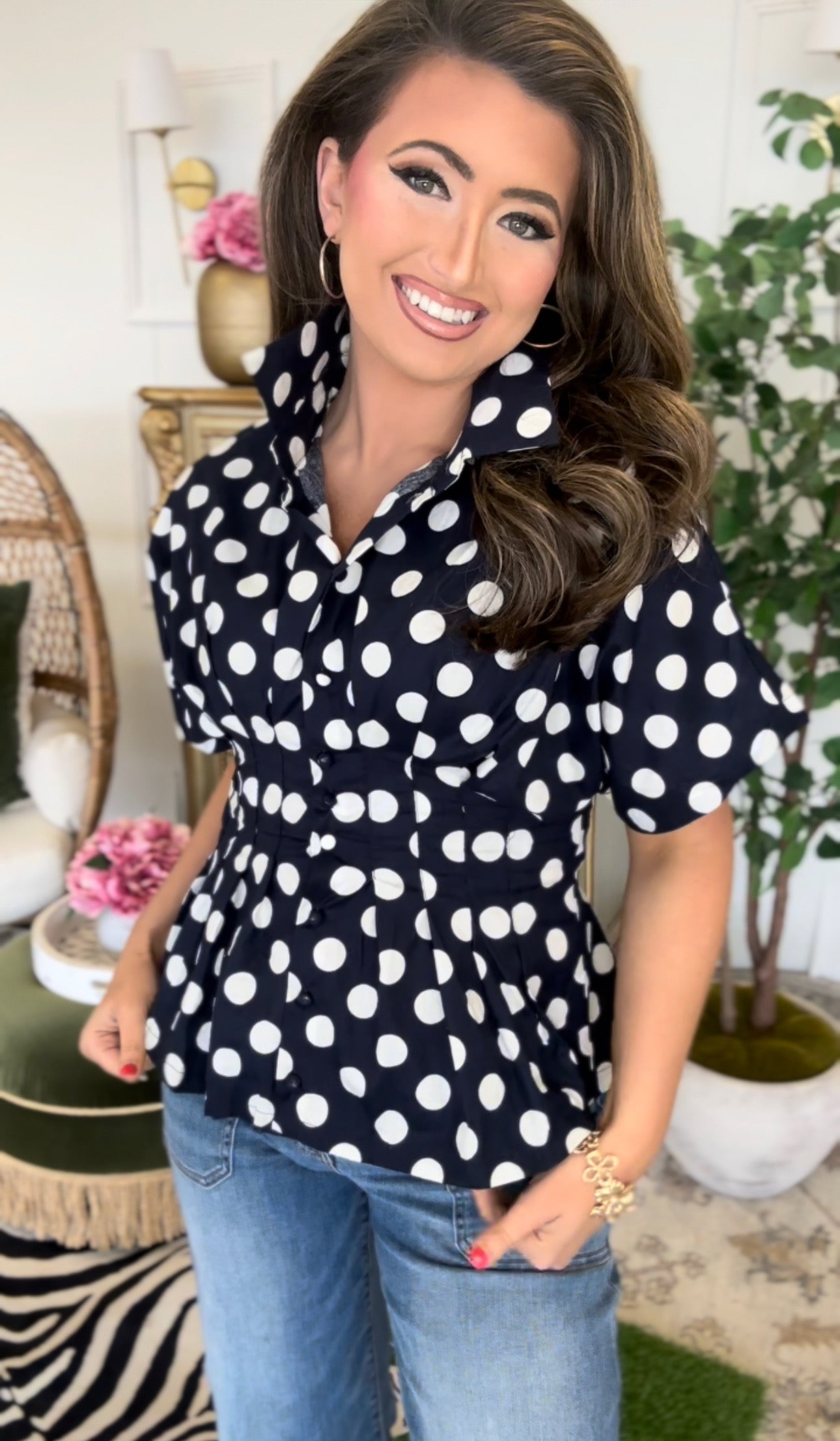 Dottie Top - Navy