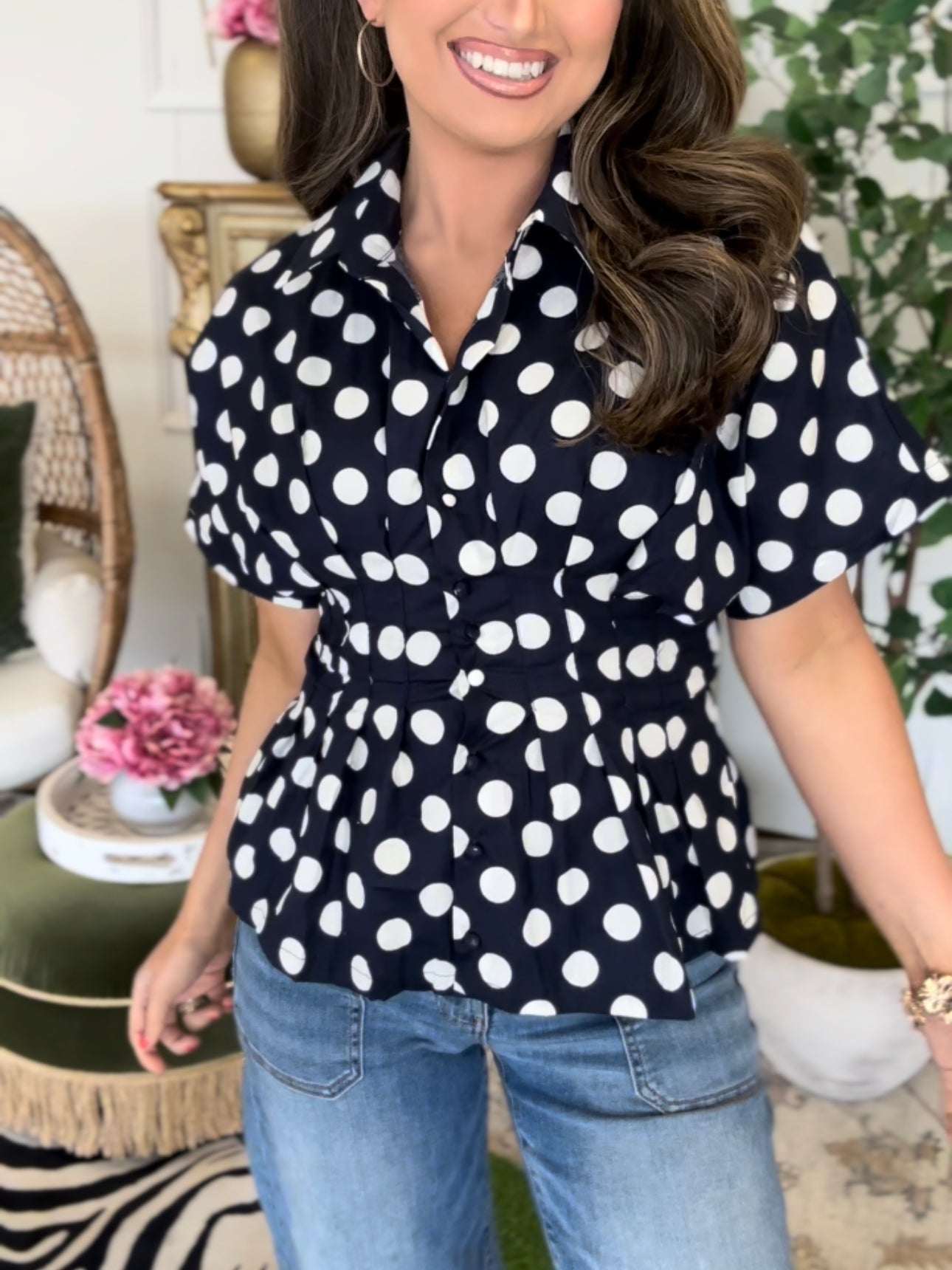 Dottie Top - Navy