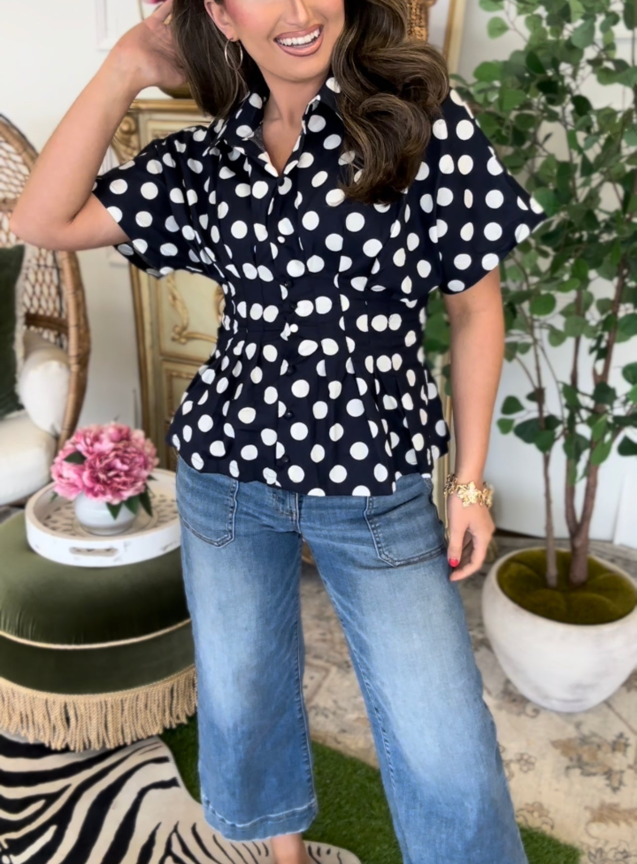 Dottie Top - Navy