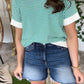 Zenana Brand Staple Stripe Top- Green