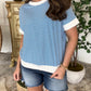 Zenana Brand Staple Stripe Top- Blue