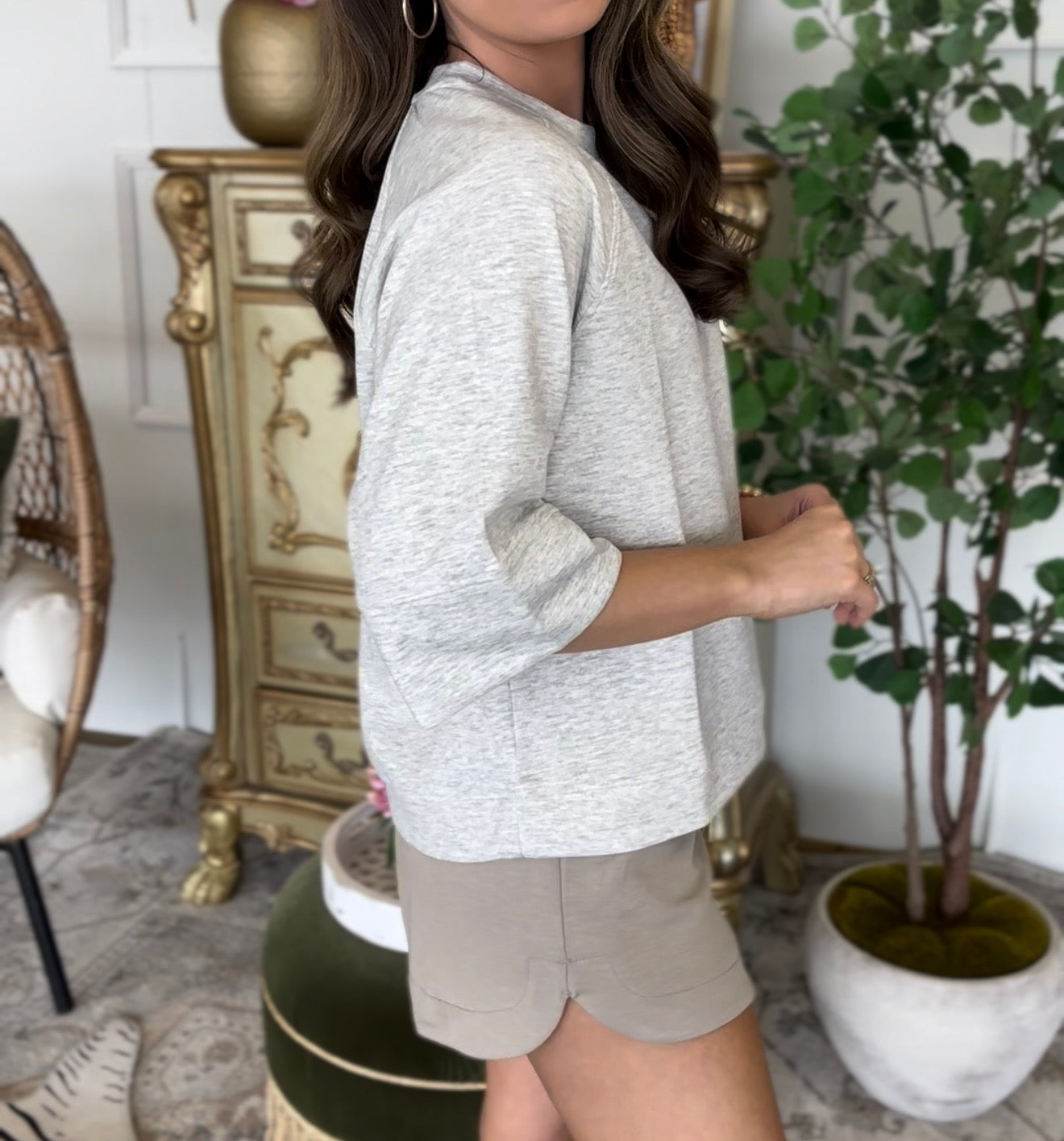 Zenana Brand Daily Top- Heather Gray