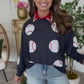 Rhinestone Red Faux Collar