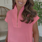 Zenana Brand Pink Zip Top