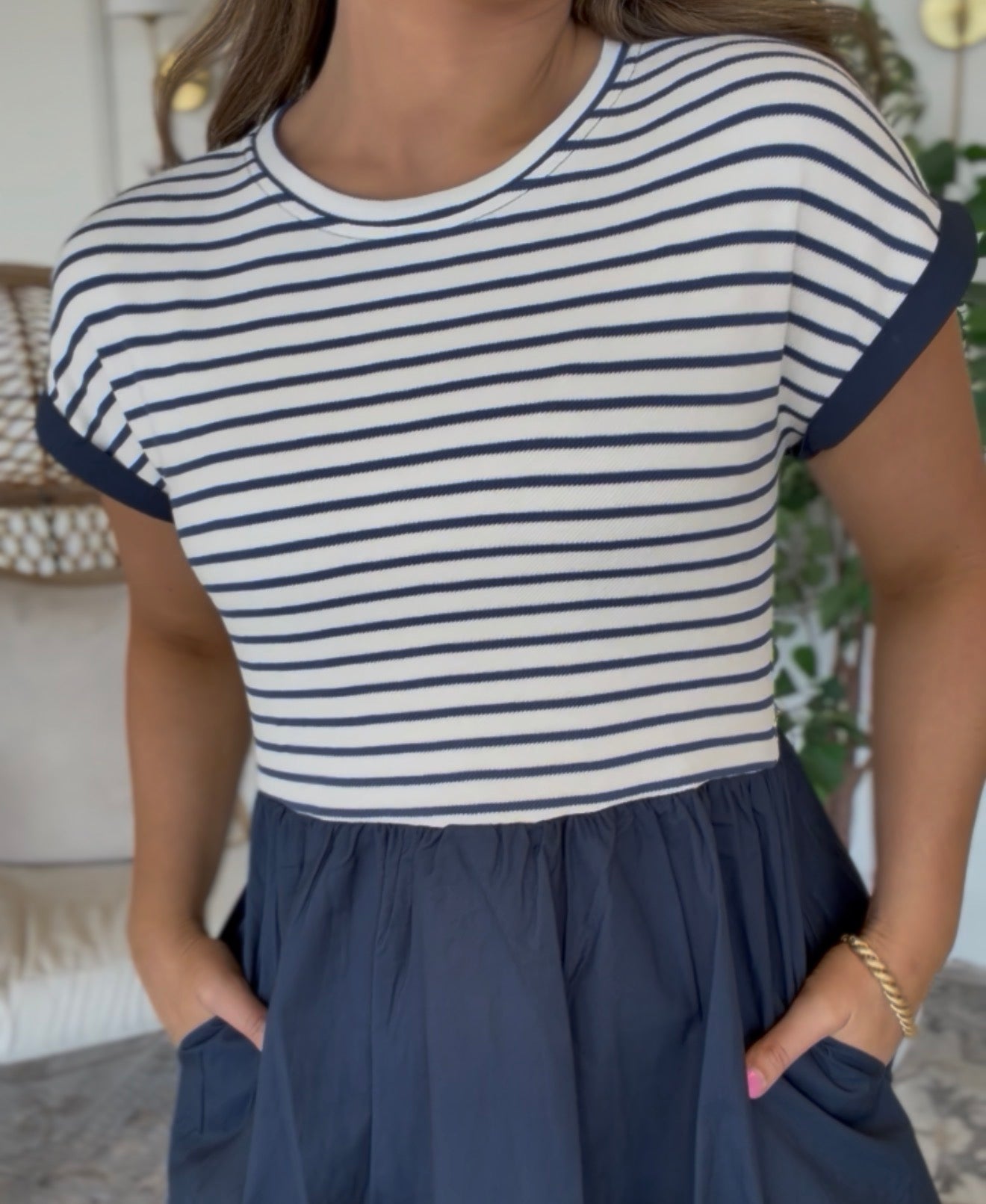 Page Dress- Navy