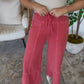 ZENANA BRAND Crop Pants- Red