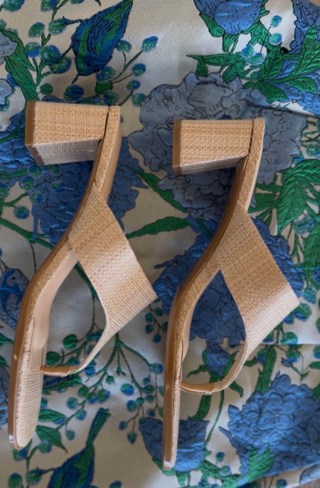 Raffia Block Sandals
