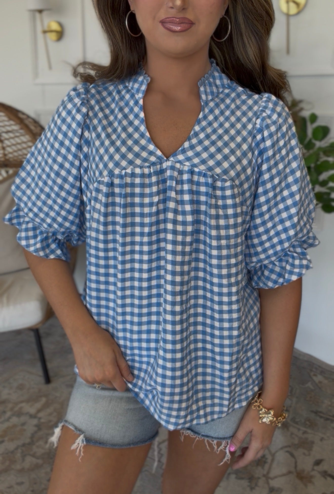Girly Gingham Blouse