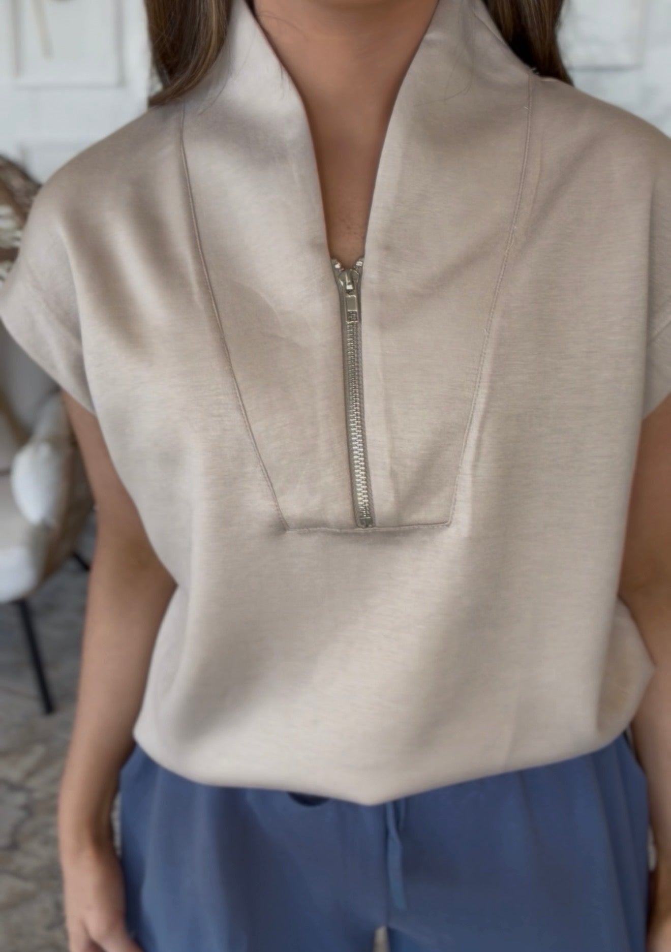 Staple Zip Top