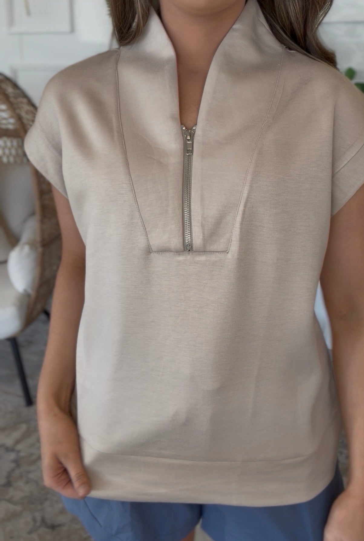 Staple Zip Top