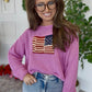 ZENANA BRAND Pink Flag Knit
