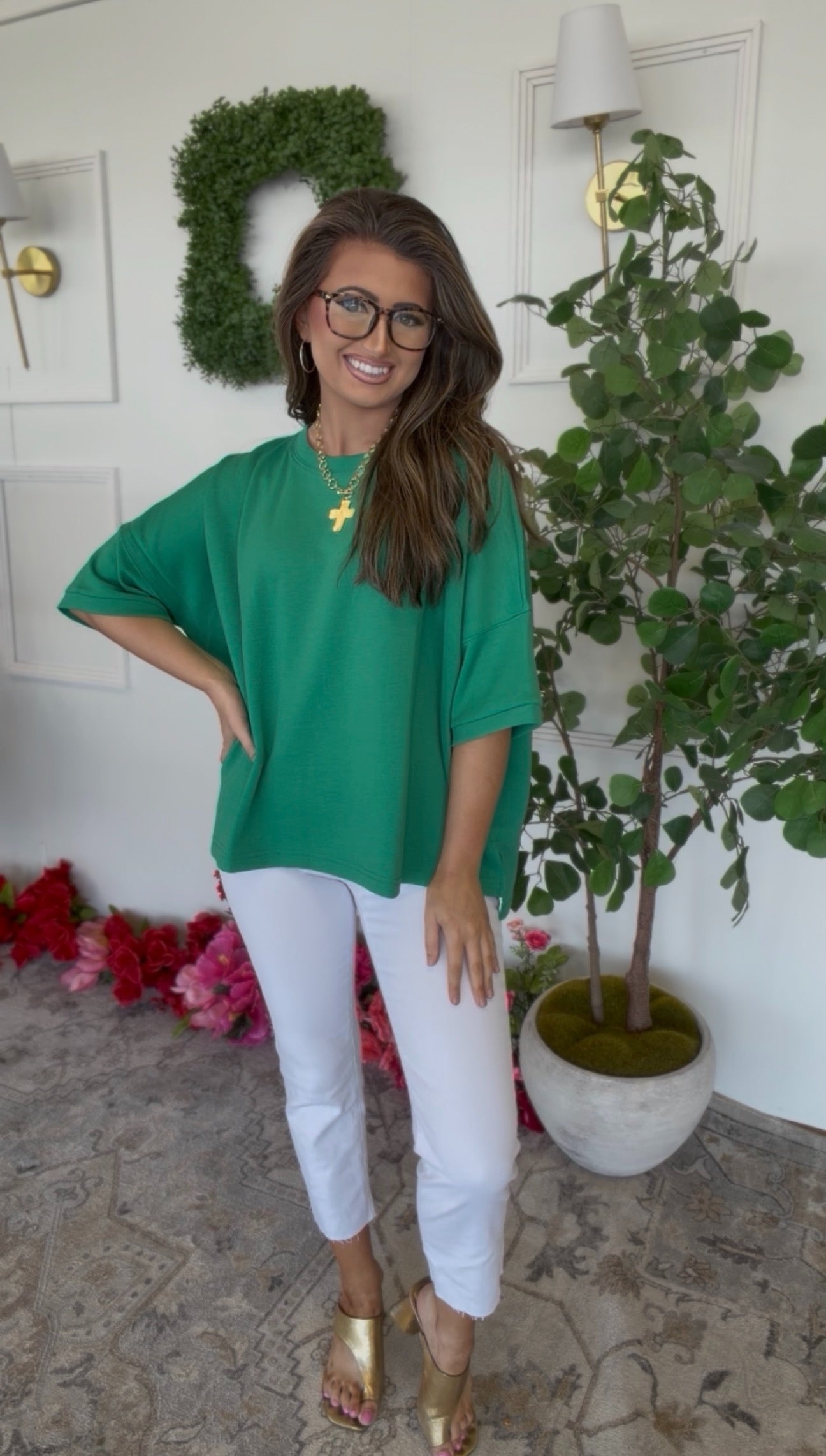 Zenana Brand Every Day Top- Green