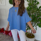 Zenana Brand Every Day Top- Blue