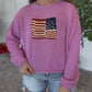 ZENANA BRAND Pink Flag Knit