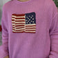 ZENANA BRAND Pink Flag Knit