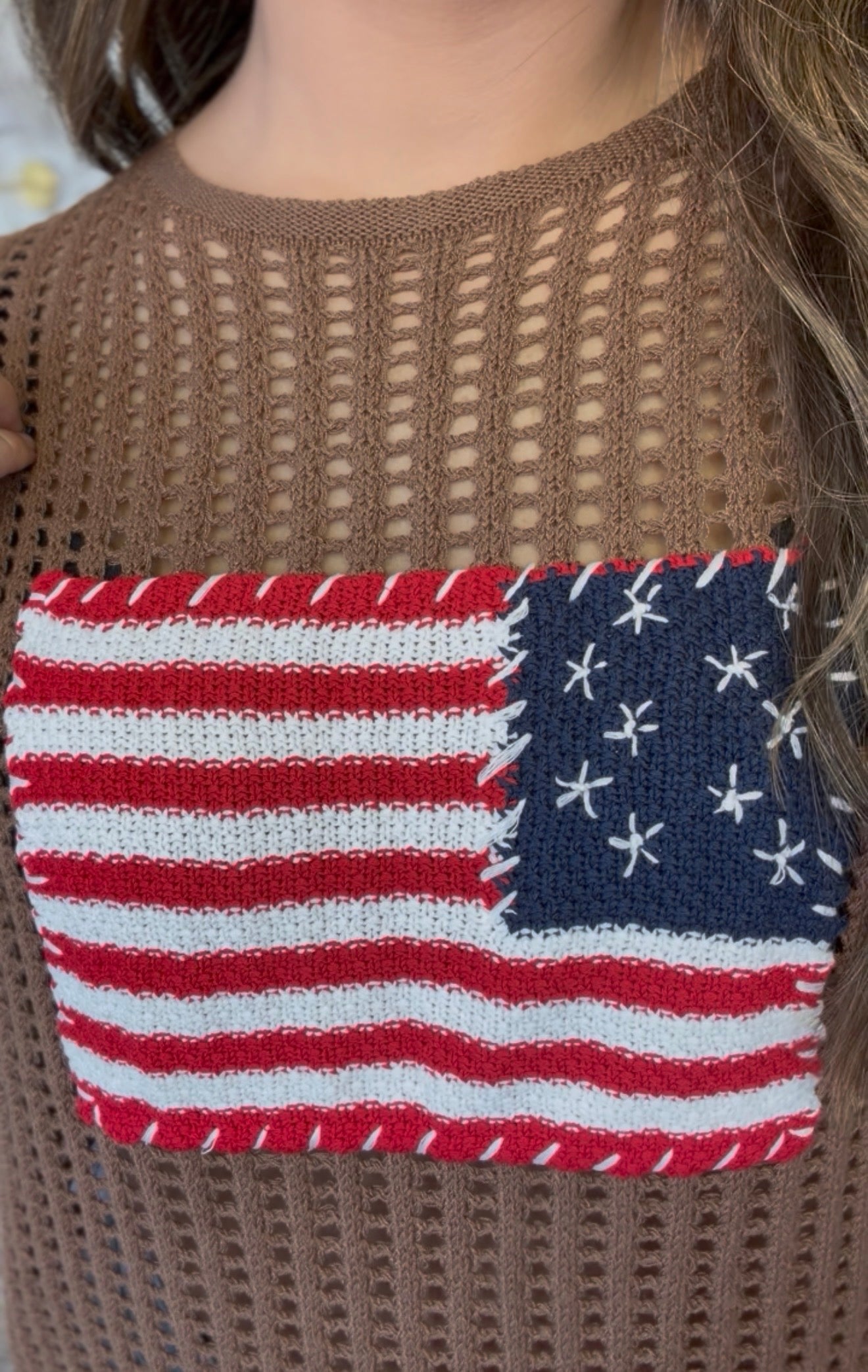 ZENANA BRAND Tan Flag Knit
