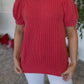 ZENANA BRAND Puff Sleeve - Red