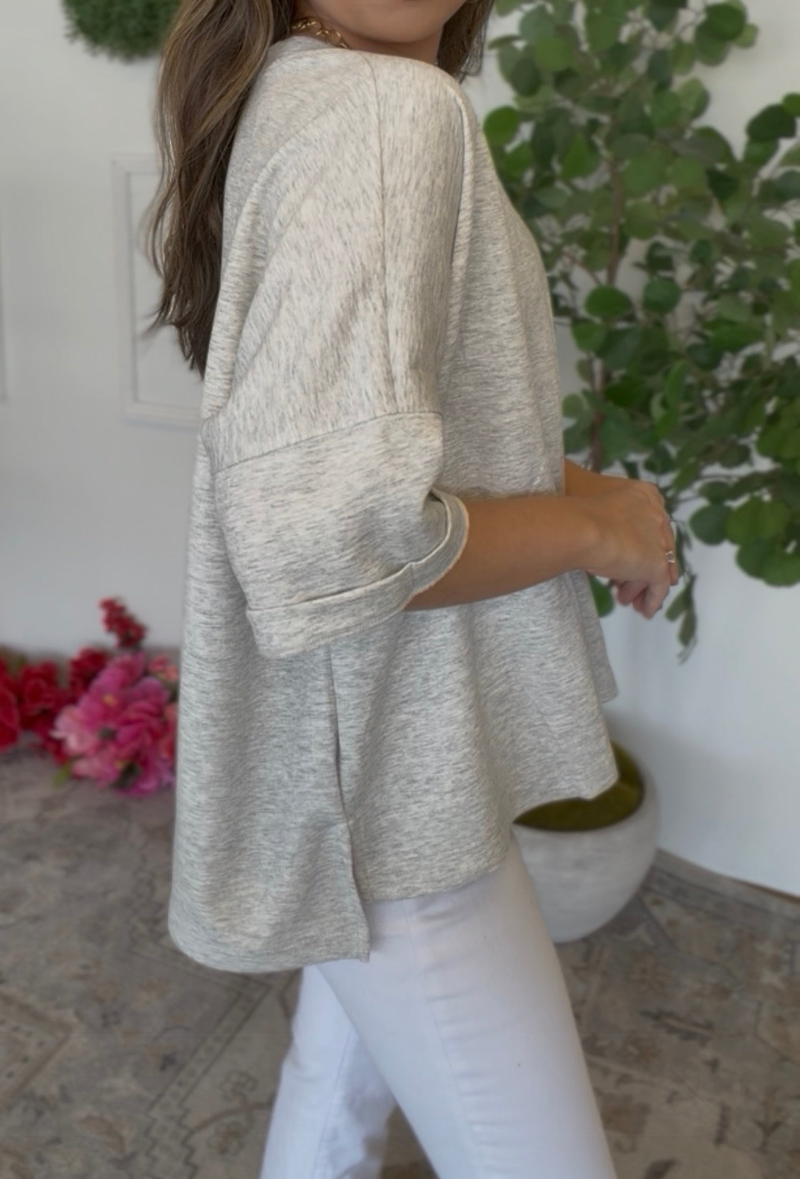 Zenana Brand Every Day Top- Heather Gray