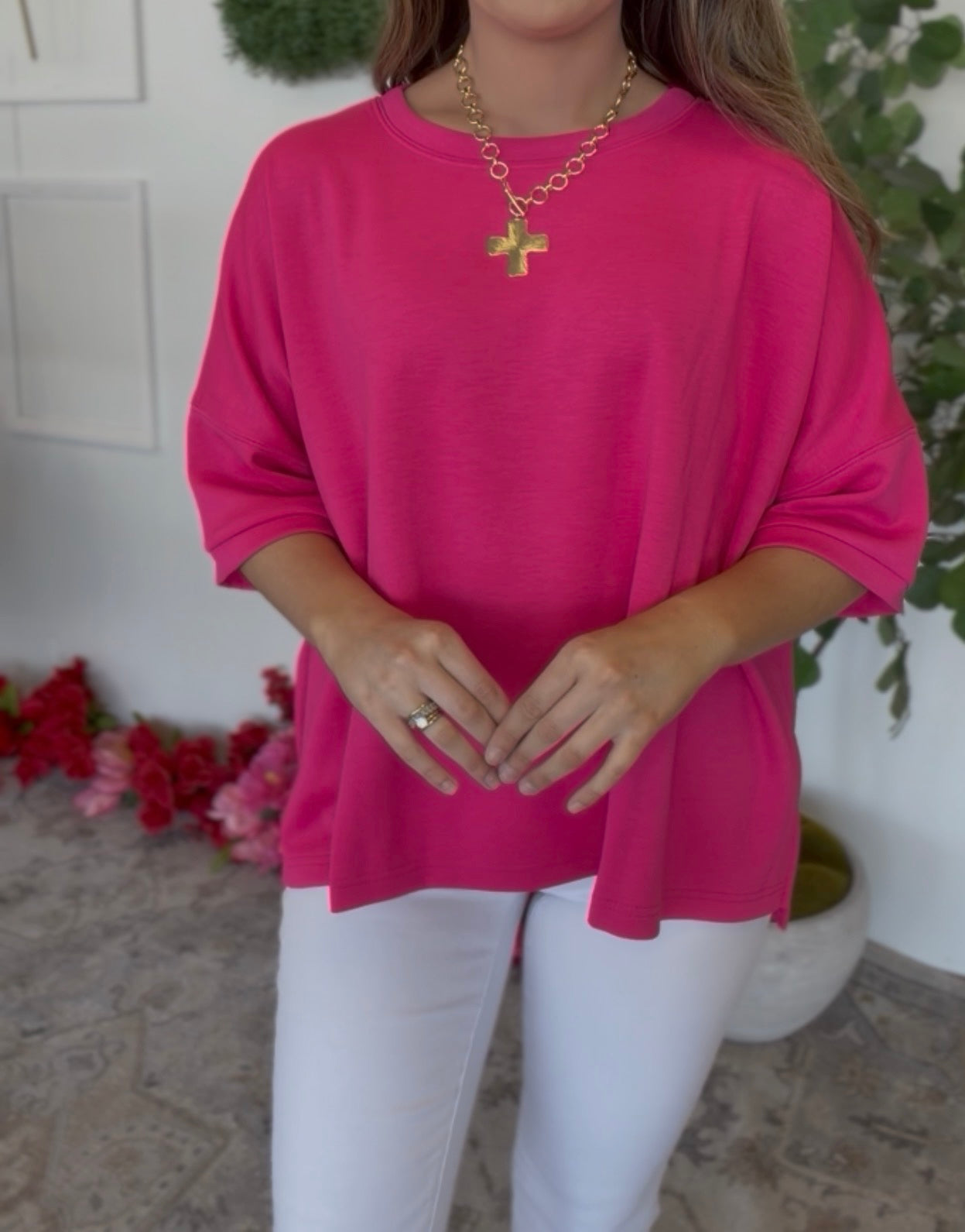 Zenana Brand Every Day Top- Pink