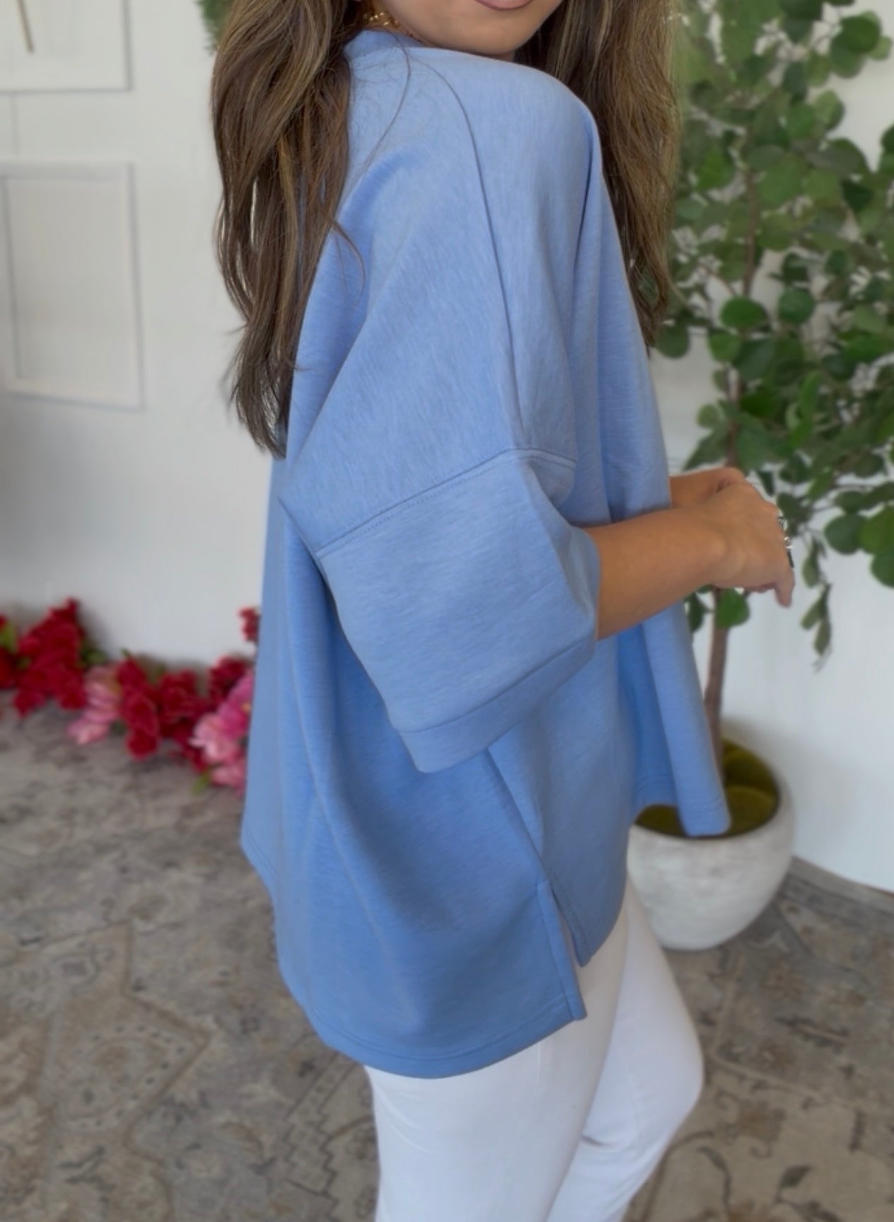 Zenana Brand Every Day Top- Blue