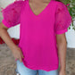 Bow Sleeve Top