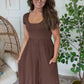 ZENANA BRAND Brown Crop Jumpsuit